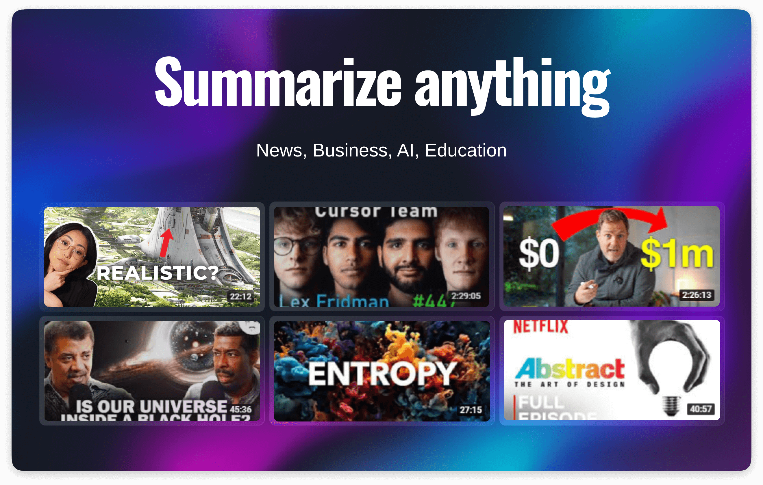 Summarize YouTube videos with AI